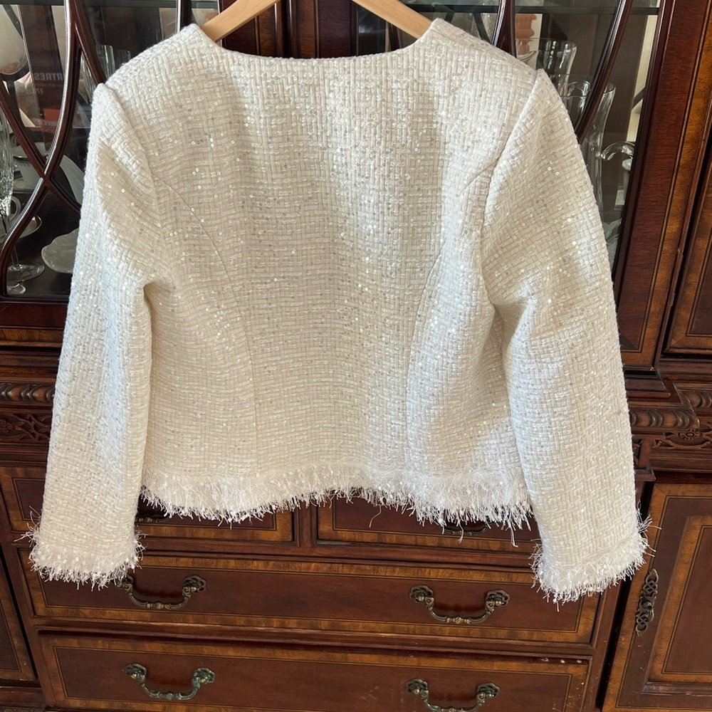 Chic sequin textured evening jacket - image 4